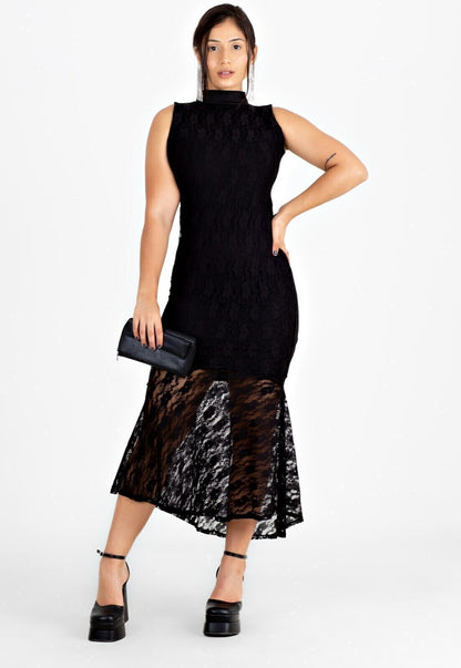 Vestido Midi Lace Sculpt