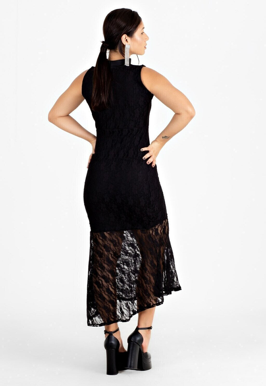 Vestido Midi Lace Sculpt