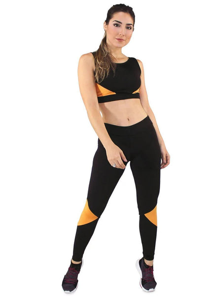 Conjunto Energia: Preto e Laranja