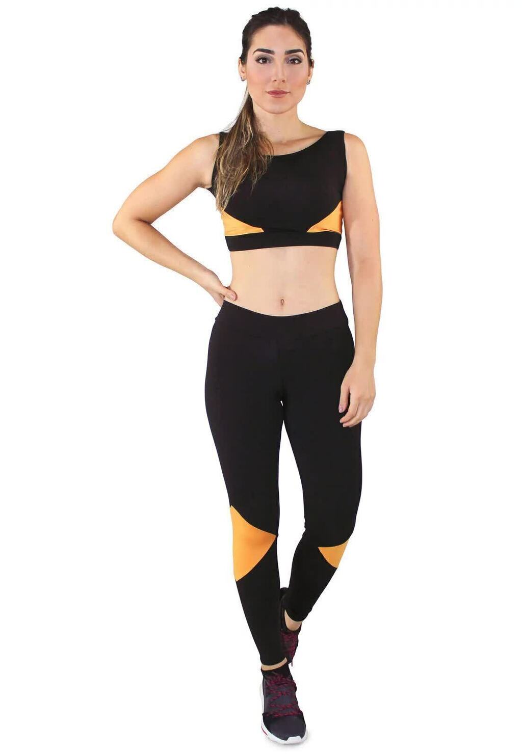 Conjunto Energia: Preto e Laranja