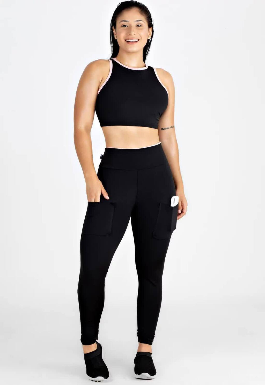 Conjunto Fitness Cargo All Black