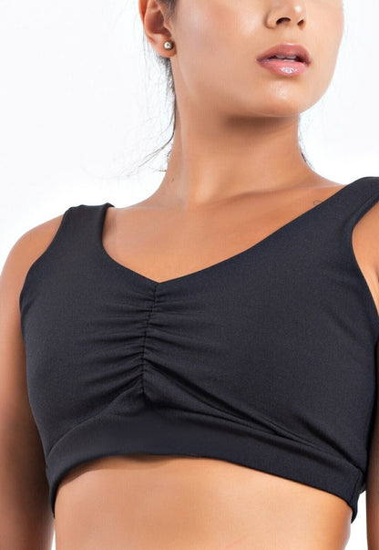 Conjunto Essencial All Black: Legging Zero Transparência e Top Básico