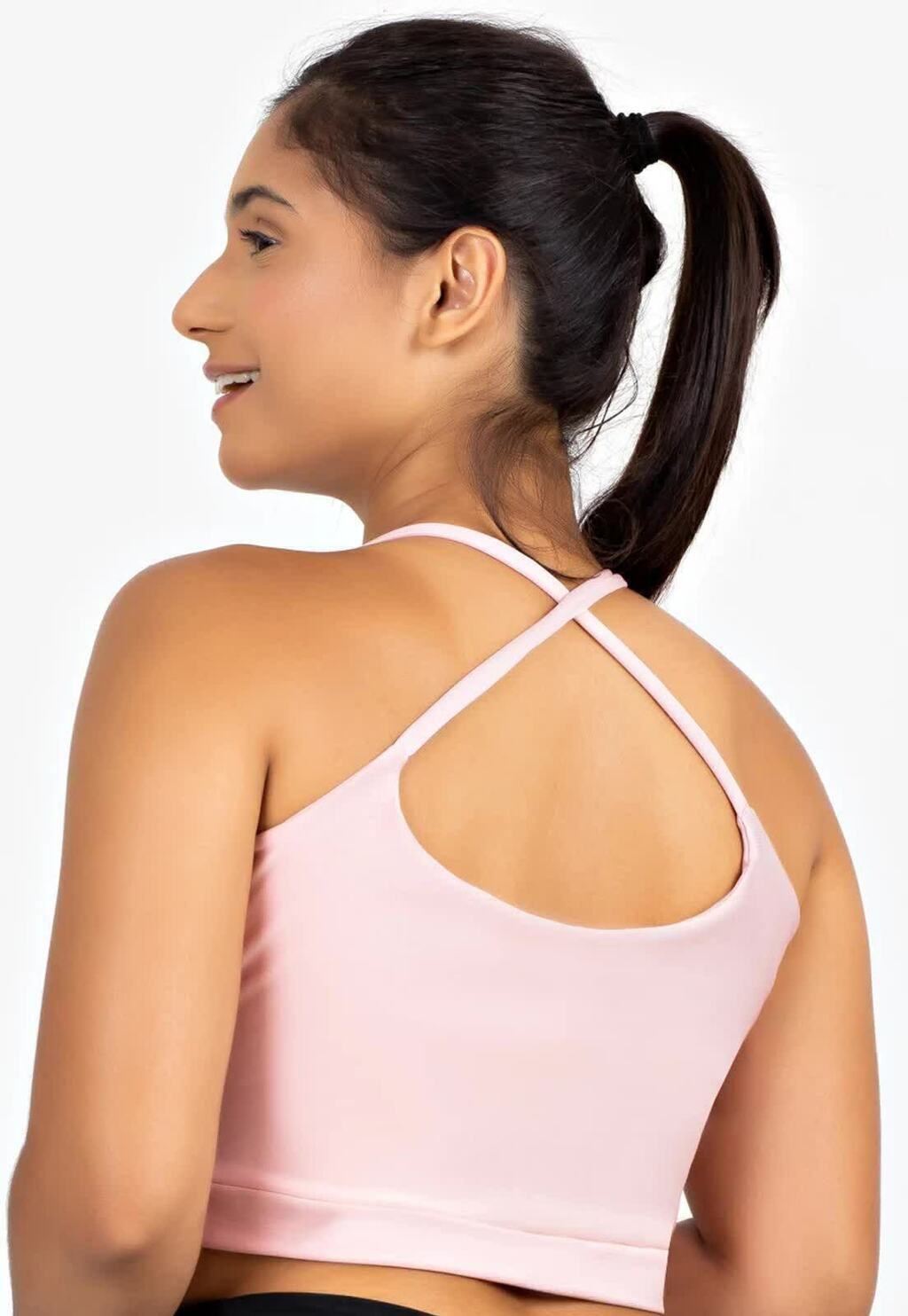 Top Cropped Rosa Candy com Alças Finas