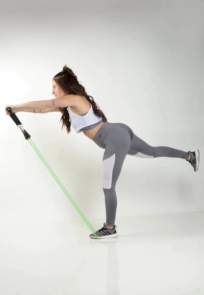 Conjunto Fitness 3 Peças: Legging Recortes Tela + Top Faixa + Regatinha Dry